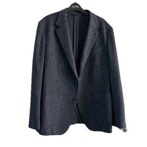 Lessuti Di Sondrio mens blue tweed Jacket, 44R- slim fit